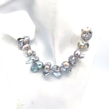 Load image into Gallery viewer, Gray Keshi Fish Tail Pearl Necklace