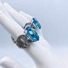 Load image into Gallery viewer, Swiss Blue Topaz Ring with Sterling Silver