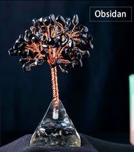 将图片加载到图库查看器,Wire wrapped Gemstone tree with pyramid base