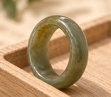 Load image into Gallery viewer, Olive Jade Band Rings