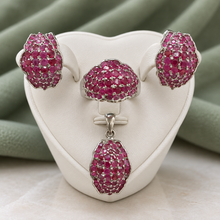 Load image into Gallery viewer, Royal Bloom Pendant, Earring & Ring Set