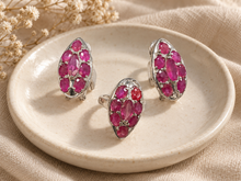 Cargar imagen en el visor de la galería, Ruby Earring and Ring Set