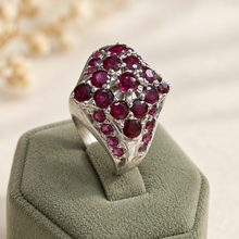 Load image into Gallery viewer, Ruby Double Layer Ring in Sterling Silver