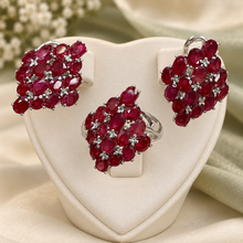 Cargar imagen en el visor de la galería, Ruby Rhombus Shape Set