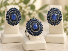 将图片加载到图库查看器,Sapphire Oval Layer Set