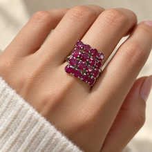 Загрузить изображение в средство просмотра галереи, Ruby Four-Row Statement Ring