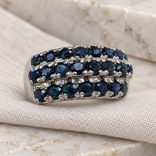 Load image into Gallery viewer, Sapphire Triple Line Ring