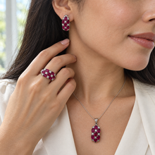将图片加载到图库查看器,Ruby with Diamonique Plus Style Set
