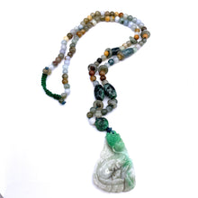 Load image into Gallery viewer, Burmese Jade Necklace With Hand-Carved Fish Pendant