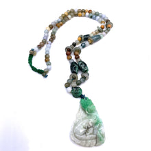 Load image into Gallery viewer, Burmese Jade Necklace With Hand-Carved Fish Pendant