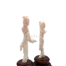 将图片加载到图库查看器,Angel Skin Coral carving from 20th century