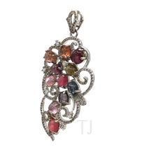 Cargar imagen en el visor de la galería, Multicolored tourmaline pendant