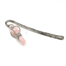 Cargar imagen en el visor de la galería, Rose Quartz Merkaba Metal Book Mark