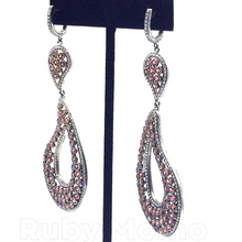 Cargar imagen en el visor de la galería, Multi-gemstone earrings in sterling silver