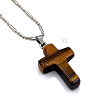 将图片加载到图库查看器,Yellow tiger's eye cross pendant