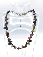 Load image into Gallery viewer, Multi-colored Tourmaline one layer necklace