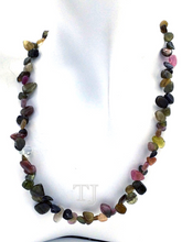 Load image into Gallery viewer, Multi-colored Tourmaline one layer necklace