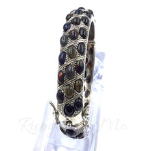 Load image into Gallery viewer, Opal bangle bracelet in sterling silver