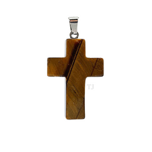 将图片加载到图库查看器,Yellow tiger's Eye Cross Pendant