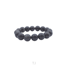 将图片加载到图库查看器,Silver Sheen Obsidian Bead Bracelet