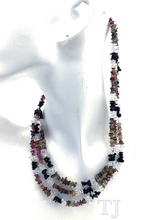 Load image into Gallery viewer, Multi-colored Tourmaline 3 layered Necklace