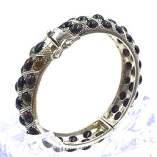 Load image into Gallery viewer, Opal bangle bracelet in sterling silver