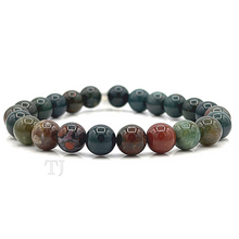 将图片加载到图库查看器,Bloodstone 8 mm bead size bracelet with elastic string