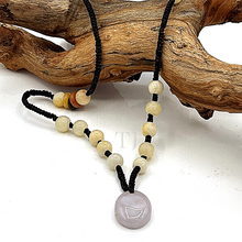 Загрузить изображение в средство просмотра галереи, Burmese Jade Figure Pendant with red silk string with small jade beads