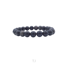 将图片加载到图库查看器,Silver Sheen Obsidian Bead Bracelet