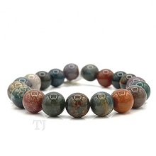 将图片加载到图库查看器,Bloodstone 10 mm bead size bracelet with elastic string