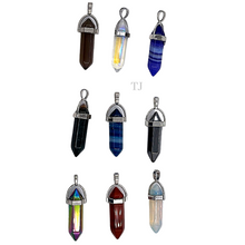 将图片加载到图库查看器,Natural gemstone point pendant collection
