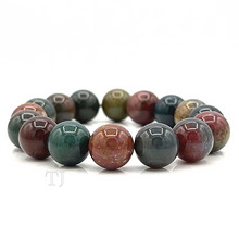 将图片加载到图库查看器,Bloodstone 12 mm bead size bracelet with elastic string