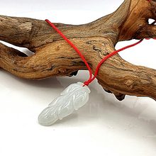 将图片加载到图库查看器,Burmese Jade Figure Pendant with red silk string