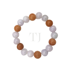 Cargar imagen en el visor de la galería, Lavender and yellow Jade beads bracelet