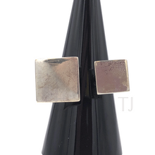 Cargar imagen en el visor de la galería, Two squared plane sterling silver ring