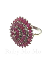 Load image into Gallery viewer, Sunflower shaped ruby set