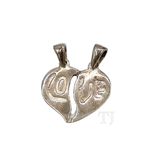 Cargar imagen en el visor de la galería, Doubled bail heart pendant
