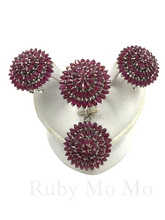 Load image into Gallery viewer, Sunflower shaped ruby set