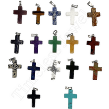 将图片加载到图库查看器,Gemstone cross pendant collection