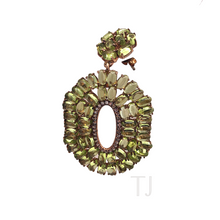 Cargar imagen en el visor de la galería, Peridot Oval Earrings in Sterling Silver