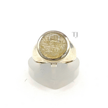 Load image into Gallery viewer, Rutilated Quartz Cabochon Ring in sterling silver