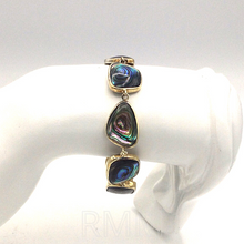 Load image into Gallery viewer, Mother of pearl bracelet in gold coated sterling silver
