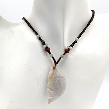 Загрузить изображение в средство просмотра галереи, Burmese Jade Figure Pendant with red silk string with small jade beads
