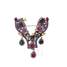 Load image into Gallery viewer, Multi-gems pendant and brooch