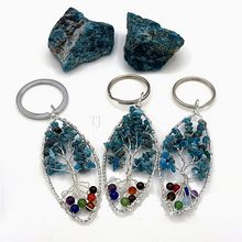 Load image into Gallery viewer, Apatite Tree of Life Keychain