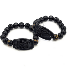 Cargar imagen en el visor de la galería, Powdered Black Onyx Bracelet