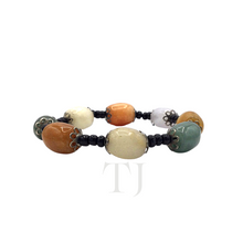 Load image into Gallery viewer, Multi-colored Jade Tube Bracelet