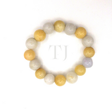 Cargar imagen en el visor de la galería, Lavender and yellow jade beads bracelet