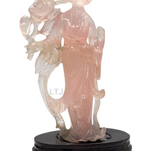 将图片加载到图库查看器,Rose Quartz Carving from Qing Dynasty