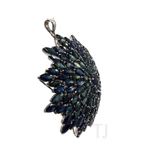 Загрузить изображение в средство просмотра галереи, Sapphire Pendant & Brooch in Sterling Silver